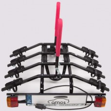 Автомобильный велобагажник-платформа на фаркоп для 4-х вело Amos