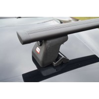 Багажник на крышу Amos Dynamic Black (аэро-крыло) [кожух с замками] Dromader D-T (1,3) для JEEP