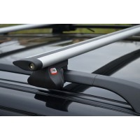 Багажник на крышу Amos Dynamic Plus (аэро-крыло с ключом) Alfa (1,2) для BMW